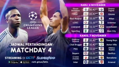 Jadwal Live Streaming UCL Matchday 4 pada tempat RCTI+, Real Madrid Menjamu AC Milan