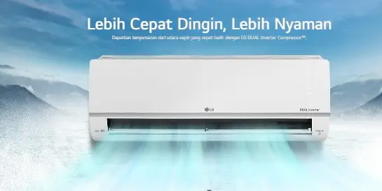 Pendingin Ruangan yang tersebut dimaksud Hemat lalu Pintar? LG AC DUALCOOL Inverter Pilihan Tepat