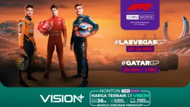 Streaming Formula 1 Las Vegas Grand Prix 2024 di tempat tempat Vision+