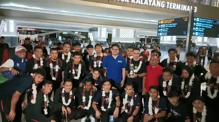 Timnas Futsal Indonesia Disambut Bak Pahlawan usai Kampiun Piala AFF Futsal 2024