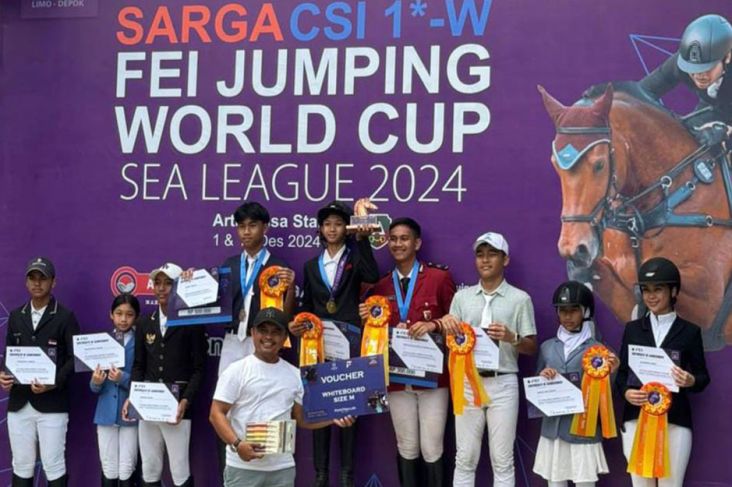 Narantraya Jeihan, Bintang Muda Berkuda Indonesia Bersinar di dalam area FEI Jumping World Cup Sea League 2024