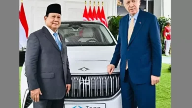 Istana Tegaskan Mobil Listrik Hadiah Erdogan untuk Negara Bukan Pribadi Prabowo