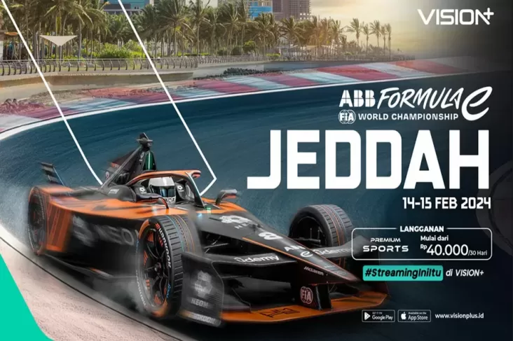 Jadwal kemudian Link Streaming Formula E Jeddah pada VISION+