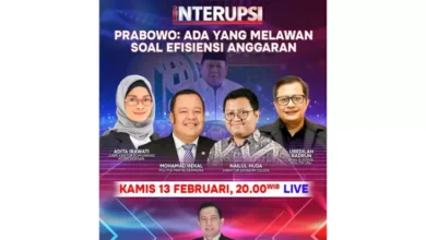 Saksikan INTERUPSI Prabowo: Ada yang mana Melawan Soal Efisiensi Anggaran Bersama Ariyo Ardi, Adita Irawati, Mohamad Hekal, dan juga juga Narasumber Lainnya, Live pada area iNews