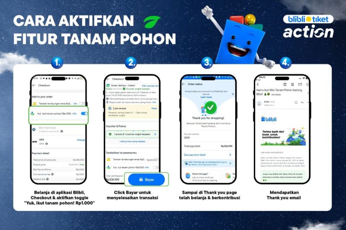 Blibli kenalkan sarana “Tanam Pohon”, belanja sambil jaga lingkungan
