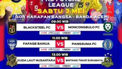 Pro Futsal League 2025 : MNCTV Tayangkan Sadakata United Aceh vs Rafhely Futsal Padang