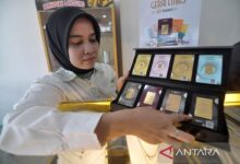 Emas Pegadaian lanjutkan tren penurunan nilai tukar jual tiga hari beruntun