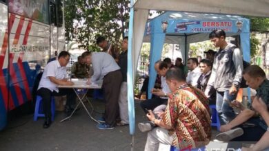 SIM Keliling ada juga di tempat di Lobby Admisi Kampus Anggrek Binus
