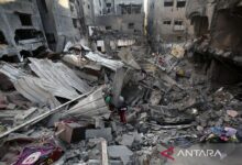 Serangan udara negara tanah Israel tewaskan 92 warga Palestina dalam area Jalur Daerah Kawasan Gaza