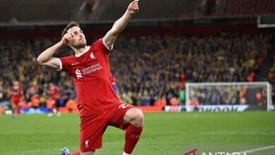 Lirik chant Diogo Jota yang digunakan mana merebak pada tribun Liverpool