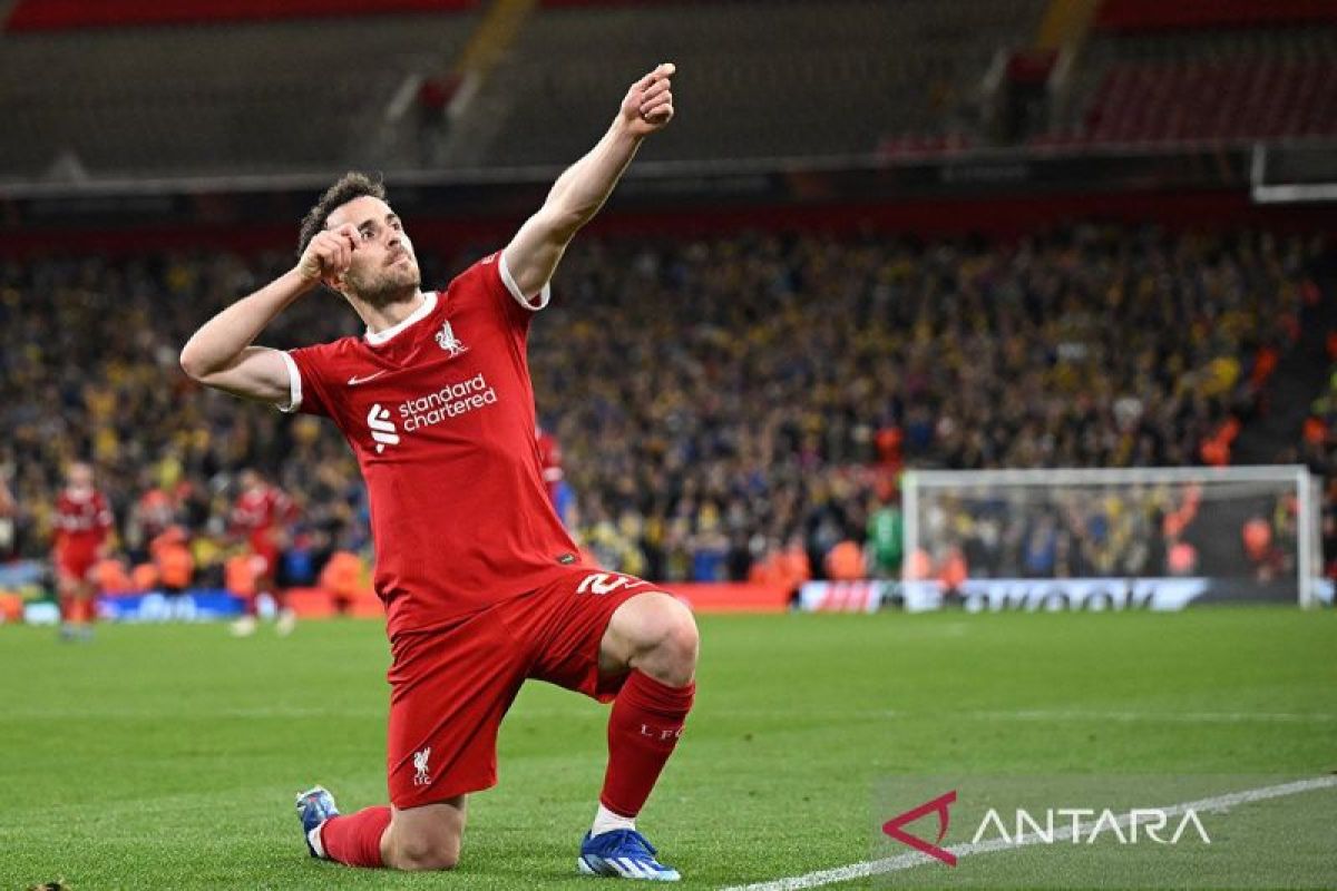 Lirik chant Diogo Jota yang digunakan mana merebak pada tribun Liverpool