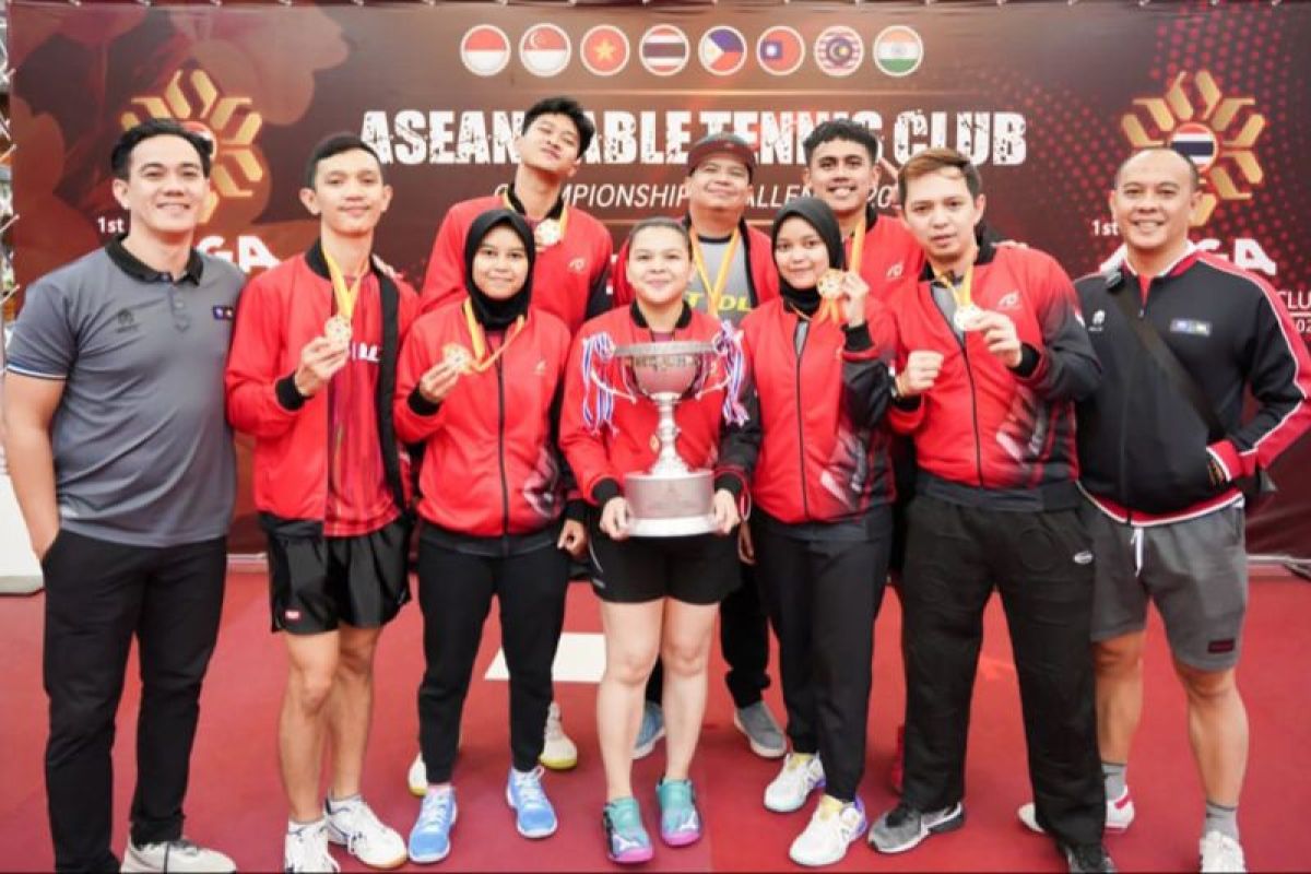 Klub tenis meja Arwana Jaya raih peringkat di dalam tempat perlombaan antarklub ASEAN