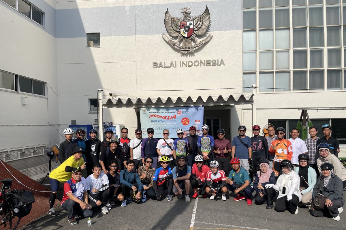 Jelang HUT ke-80 RI, WNI dalam pada Negeri Matahari Terbit gelar kejuaraan kompetisi acara Gowes Santai