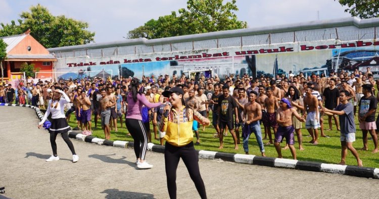 Warga Binaan Antusias ikuti Senam Rutin pada Lapas Kelas IIA Purwokerto