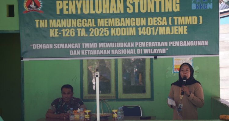 Melalui Pertemuan Non Fisik, TMMD ke-126 Kodim 1401/Majene Sentuh Hati Ibu-Ibu untuk Cegah Stunting