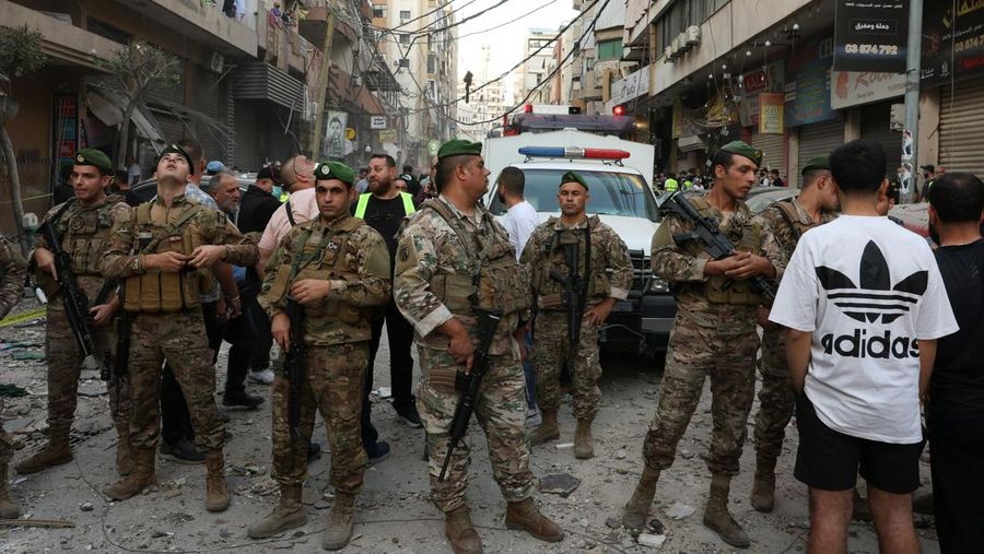 Potret tanah negeri Israel Serbu Markas Bos Hizbullah di Lebanon, Korban Berjatuhan