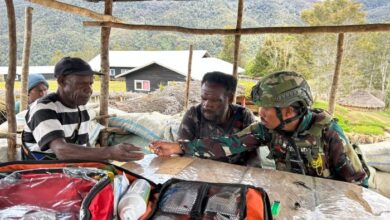 Pos TNI Satgas Yonif 408/Sbh Jadi Pelipur Lara Aspek Kesejahteraan Warga Goa Balim