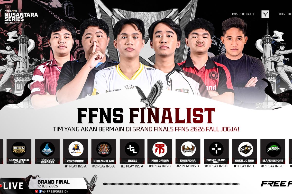12 grup kunci tempat di pada grand finals FFNS 2026 Fall