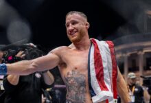 Justin Gaethje TKO juara kelas ringan Topuria pada UFC Freedom 250
