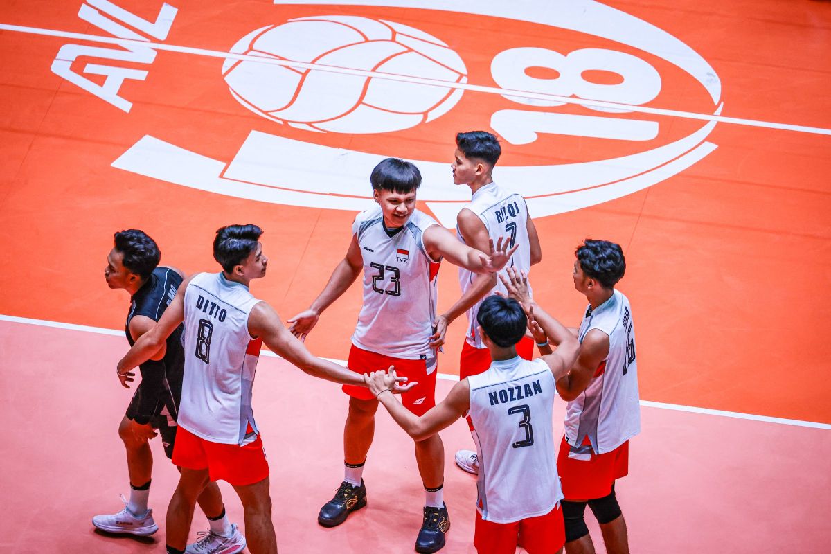 Voli Putra U-18 Indonesi hajar Kirgizstan tiga set secara secara langsung